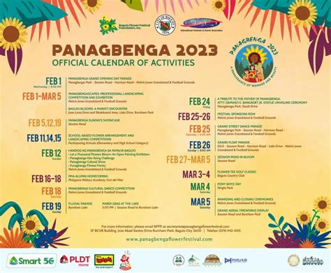 PANAGBENGA 2023 OFFICIAL SCHEDULE OF .